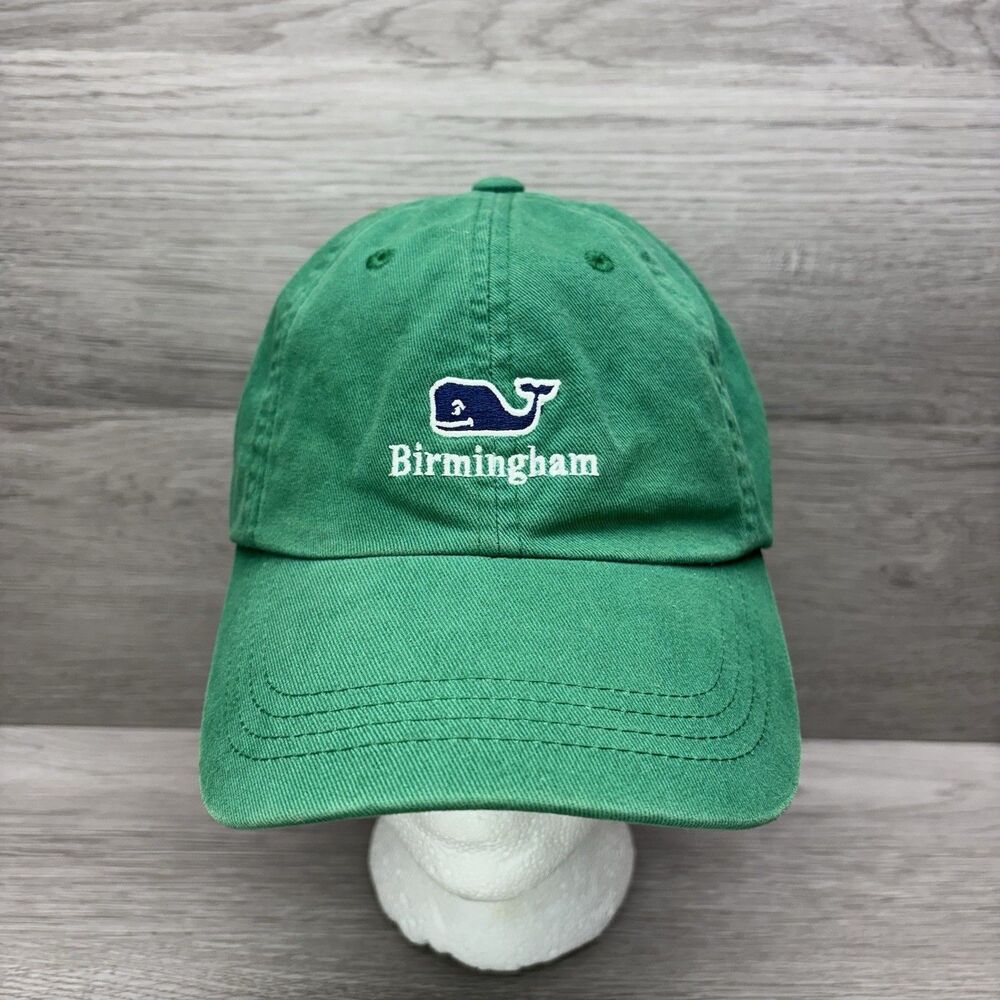 Vineyard Vines Strap Back Hat Cap Whale Green Blue I Love Birmingham Alabama